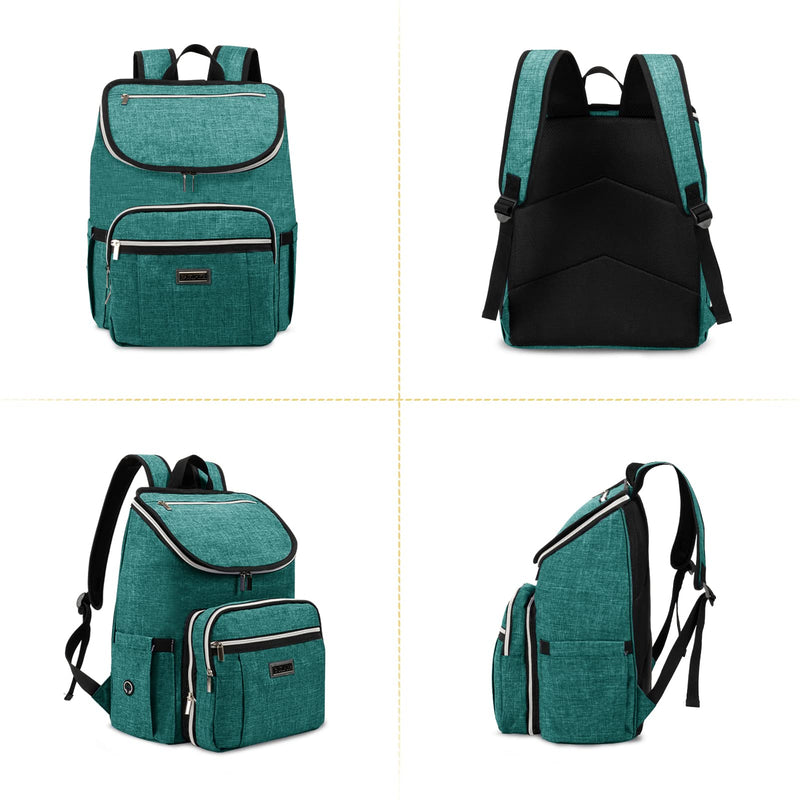 BAGLHER Travel Dog Backpack - Detachable Travel Dog Food Container for Pet Supplies Dog Gear Backpack,Dog Bag for Traveling with 2 Silicone Collapsible Bowls and 2 Food Baskets Green