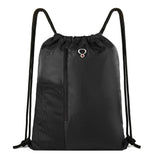 BeeGreen Black Drawstring Backpack Gym Bag For Men Women String Sports Backpack With Water Bottle Mesh Pockets And 2 Zippered Pocket Large Cinch Sackpack Workout Bag 16