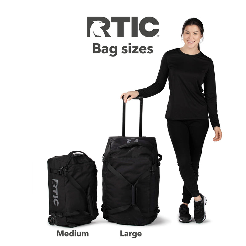 RTIC Road Trip Rolling Duffle Bag with Wheels for Men and Women, Traveling Tote for Camp, Travel, Gym, Weekender, Camping, Overnight Carry On, Sports, Spacious, Water Resistant, Large, Trailblazer