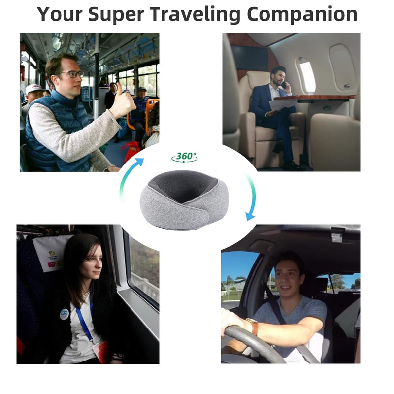 WYCWYQDR Neck Pillow for Traveling,Premium Memory Foam Travel Pillow, Removable Washable Neck Pillow Cover， Suitable for Airplanes,Offices and Cars