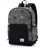 VASCHY Toddler Kids Backpacks, Cute Lightweight Water Resistant Preschool Backpack for Little Boys with Chest Strap Excavator