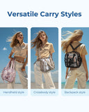 BAGSMART Clear Bag for Stadium Events 12 x 6 x12, Clear Crossbody Bag Tote for Women with Two Ways to Install the Adjustable Strap for Travel, Festival