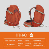 Kelty Redwing 36 Women’s – 36 Liter Internal Frame Backpack for Hiking, Backpacking, Travel, Carry-on Compatible, Hip Belt, Women Specific Fit, 2023 (Cinnamon)