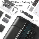 Japovker Luggage Sets 2 Piece Large Suitcases with Spinner Wheels, 20/28 Inch Hardshell ABS Expandable Luggage Set, Lightweight Suitcase Set with TSA Lock for Men Women Business Trip (Black)