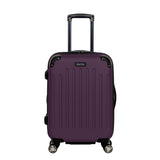 Kenneth Cole REACTION Renegade Luggage Expandable 8-Wheel Spinner Lightweight Hardside Suitcase, Midnight Plum, 20-Inch Carry On
