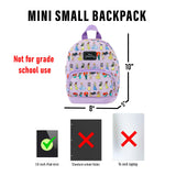 Disney Princess Mini Backpack - 10" Iconic Woven Small Backpack with Front Pocket & Stickers Bundle | Adjusts to Fit Kids, Toddlers, Teens, Women, Girls
