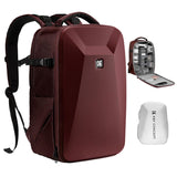 K&F CONCEPT Camera Backpack,Hardshell Photography DSLR Camera Bag with 15-15.6 Inch Laptop Compartment Hard Shell Camera Case Compatible with Canon/Nikon/Sony/DJI Mavic Drone
