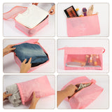 7PCS Packing Cubes for Suitcases, Travel Luggage Organizer Bags, Suitcase Organizer Bags Set for Carry on Luggage Travel Essentials, Pink