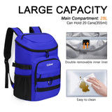 Upgraded Cooler Backpack 24 Cans – Lightweight Insulated Backpack Cooler, Leak-Proof & 18-Hour Ice Retention for Beach, Camping, Hiking (Men, Women, Family)