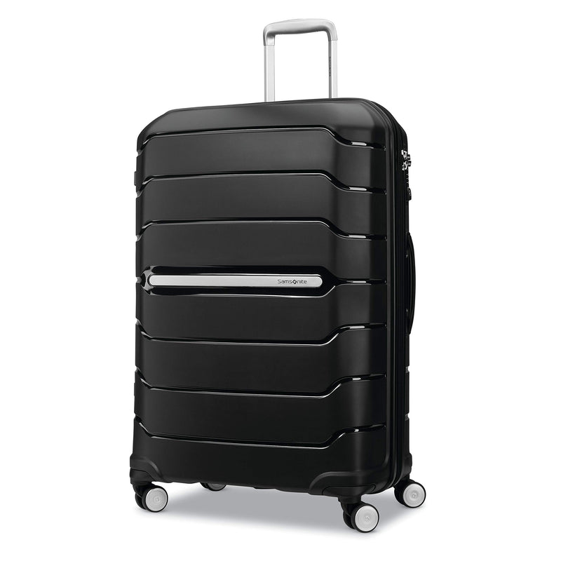 Samsonite Freeform Large Checked Luggage with Dual 360° Spinner Wheels - TSA Lock, Airline-Approved - Lightweight Durable Polypropylene Expandable Hardshell - Black