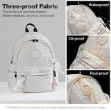 mixi Outdoor Lightweight Backpack Casual Carry On Laptop Backpack Travel Bookbag for Women Men, Water Resistant Durable Small Hiking Bag for Camping Weekender Sports College Work, 15 Inch, Light Gray