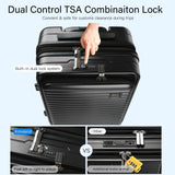 Kmvazcd Carry On Luggage Airline Approved, 20 Inch Expandable PC Hardside Lightweight Suitcases with Spinner Wheels and TSA Lock