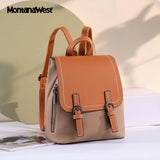 Montana West Small Backpack Purse for Women Vegan Leather Mini Colorblock Womens Backpack Cute Convertible Shoulder Bag