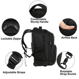 MATEIN Rolling Backpack, 17 inch Water Resistant Wheeled Laptop Backpack, Carry on Luggage Business Bag, Overnight College Computer Bag Trolley Suitcase for Men Women Adults to Travel, Black