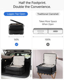 LUGGEX Checked Luggage Top Opening, FLT Expandable Polycarbonate Hard Shell Suitcase with Wheels (FX-Lite, Black, 24 Inch, 63L-70L)