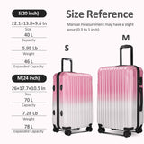 VIVIcity Carry on Luggage 2 Sets(20in/24in) with Spinner Wheels, Lightweight PC+ABS Hard Shell Suitcases, Expandbale Storage & TSA Aprovel Lock