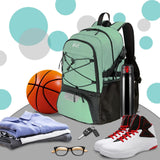 WOLT | Basketball Backpack Large Sports Bag with Separate Ball Holder & Shoes Compartment, Best for Basketball, Soccer, Volleyball, Swim, Gym, Travel