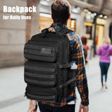 kookoomia 50L Military Tactical Backpack Large Day Backpack for Men Molle Army 3 Days Assault Pack Bug Out Bag Water Resistant and Heavy Duty Hiking Treeking Rucksack - Black