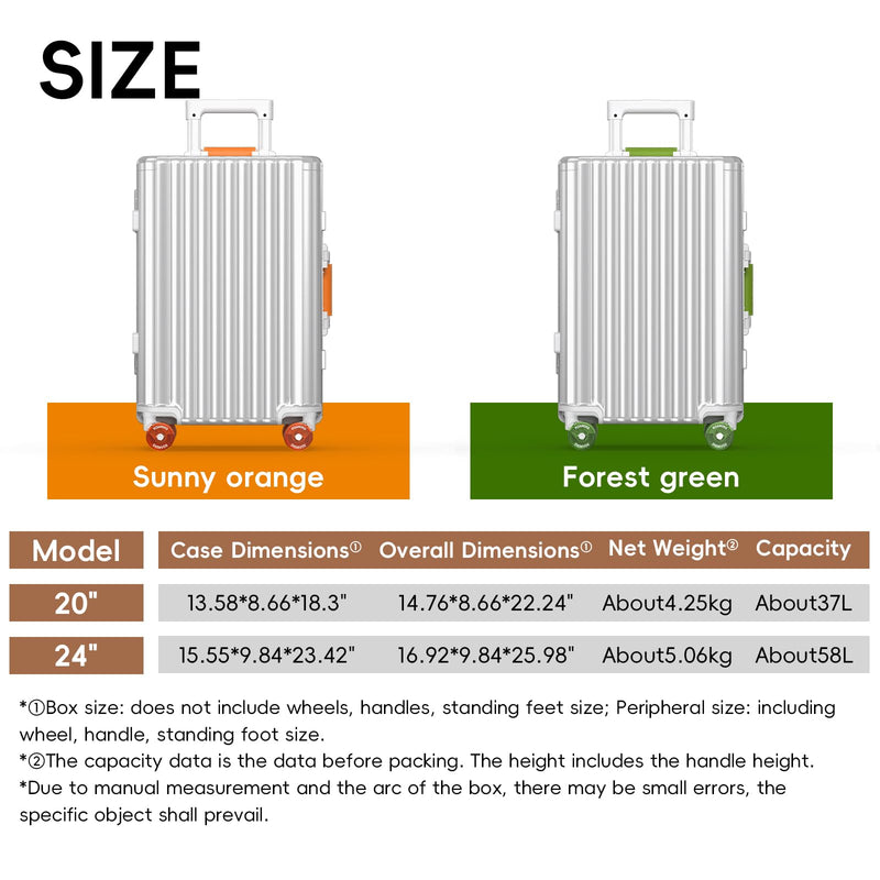 ROAMING 24 Inch Check Luggage Durable Aluminum Zipperless Luggage Airline Approved, Hardside Suitcase with TSA Lock USB Port and Spinner Wheels, Smart Organizational Pockets Maximize Packing Space