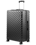 LUGGEX 28 Inch Luggage with Spinner Wheels, KVC Expandable Hardside Large Checked Suitcase (EX-Core, Charcoal Metallic, 28 Inch, 105L-113L)