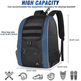 MATEIN Baseball Bag, Lightweight Softball Bags with Shoes Compartment for Men, Large Capacity Baseball Backpack for Adult with Fence Hook Hold 4 Tee Ball Bats, Batting Glove, TBall Gear, Helmet
