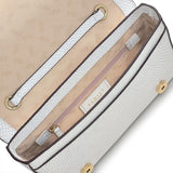 RADLEY London Columbia Grove Faux Lizard Women's Small Leather Flapover Crossbody Bag, Bright White