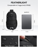 WATERFLY Small Crossbody Sling Bag: RFID Blocking Anti Theft Sling Backpack Chest Bag Travel Hiking Daypack Man Woman
