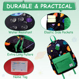 VASCHY Backpack for Boys, Kids Water Resistant Lightweight Backpack for Toddlers Daycare Preschool Space Green