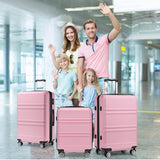 Kono 20" Carry on Luggage with Spinner Wheel TSA Lock, Lightweight PC+ABS Hardside Luggage Durable Small Carry on Suitcase Pink