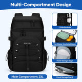 Realcool Backpack Cooler，33 Cans Insulated Leakproof Soft Cooler Bag Lightweight Camping Beach Lunch Backpack for Men Women,23L,Black