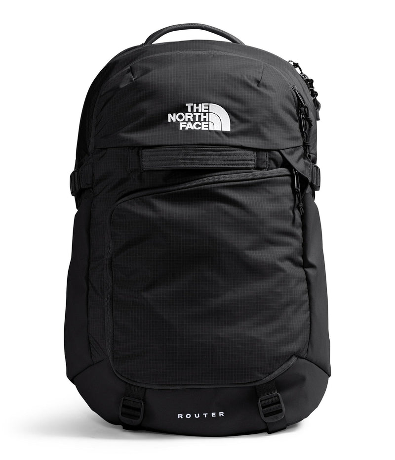 The North Face Router Everyday Laptop Backpack - Daypack, Water Repellent, Laptop Sleeve, Reflective Details, TNF Black/TNF Black-NPF, One Size