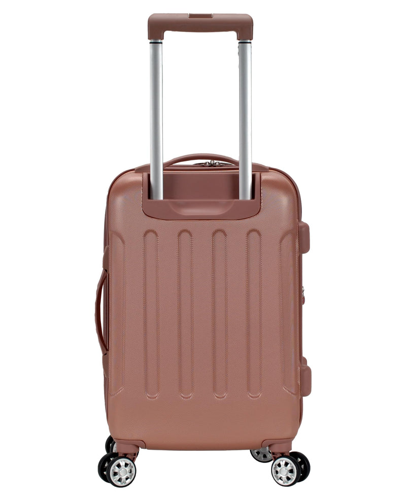 Rockland London Hardside Spinner Wheel Luggage, Rosegold, Carry-On 20-Inch