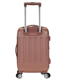 Rockland London Hardside Spinner Wheel Luggage, Rosegold, Carry-On 20-Inch