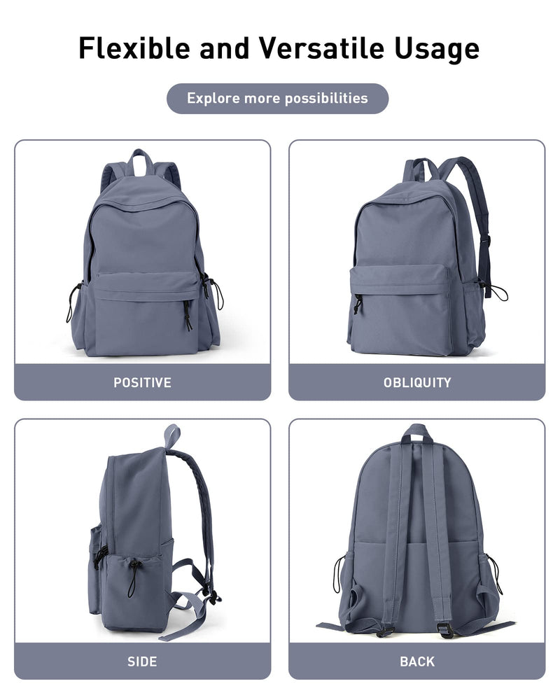 BJLFS School Bag Backpack for Women Kids Teens Girls, Small Bookbag College Student Backpack for School Men Boys, Mochilas Escolares para Casual Daypack Mini Book Bag Blue ﻿