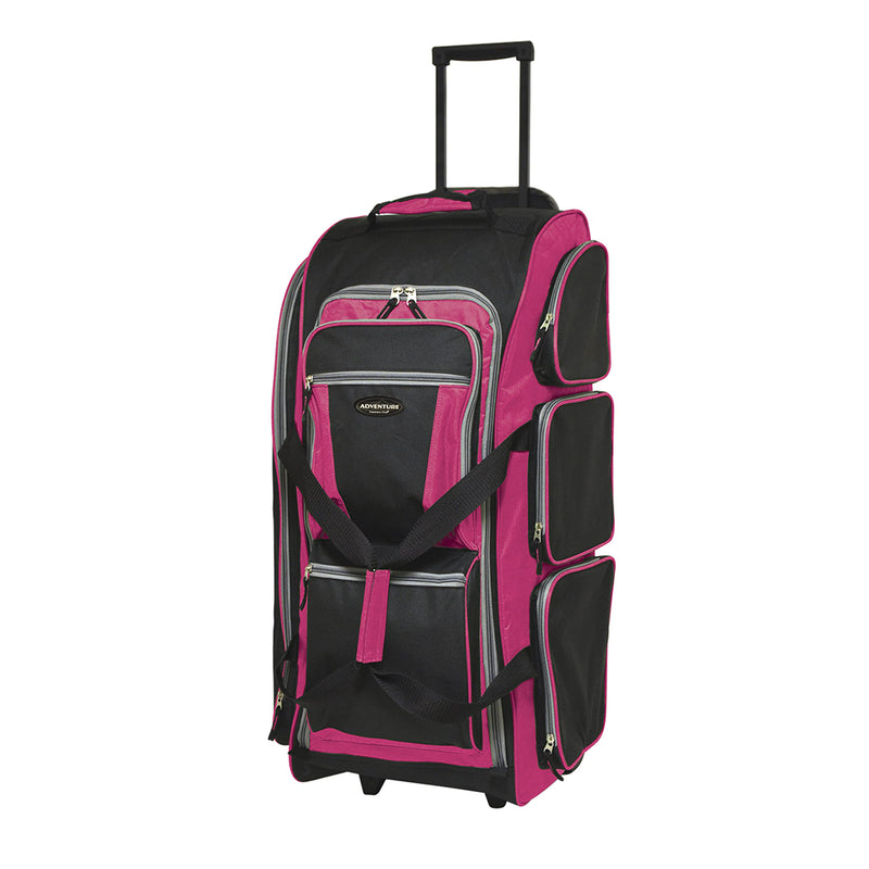 Travelers Club 30" Xpedition Rolling Duffel Bag, Hot Pink