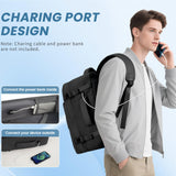 Sinaliy Travel Backpack, Carry on Flight approved Travel Bag with Multi-Pockets, Waterproof 17.3inch Laptop Backpack for Men Women, Black