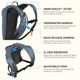 CamelBak Zoid Snow Hydration Pack 70oz, Grey/Orange