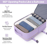 UKEIN Luggage Sets 3 Piece, Carry On Luggage 20In With Spinner Wheels,PC Hardside Suitcase Set with TSA Lock,Durable Carry On Suitcase With Travel Backpack for Men (Violet, 3 piece set (BP/20inch))