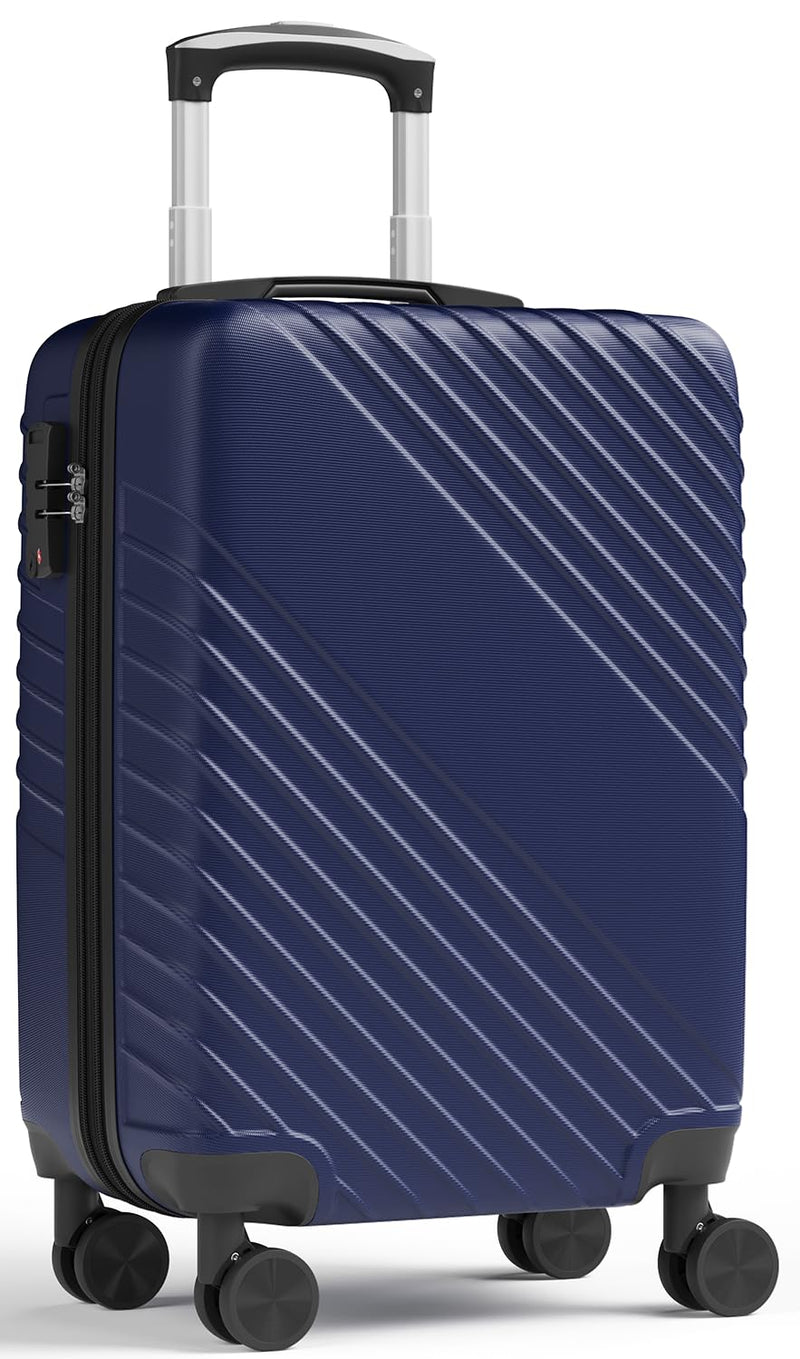 21 Inch Carry On Luggage, ABS Hardside Suitcase with Spinner Wheels, Airline-Approved Cabin Luggage with TSA Security Lock, Expandable Travel Suitcase for Flights, Business Trips & Weekend Vacations