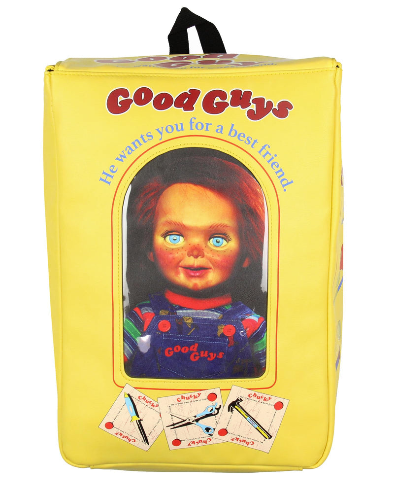Bioworld Chucky Backpack Child's Play Good Guys Chucky Doll Toy Box Replica Faux Leather Tote Bag Laptop Travel Backpack