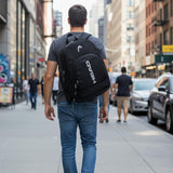 HEAD Waterproof Travel Backpack for Men, Lightweight 15.6 Inch Laptop Backpack with Shoes Compartment, Casual Daypack College Backpacks with 8 Pockets for Overnight/Sports Gym/Work/Fitness