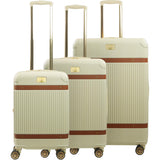 Tommy Bahama 3-Piece Rolling Luggage Set, Hard-Sided Suitcases with Spinner Wheels, Cream
