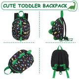 VASCHY Mini Toddler Kids Backpack with Leash, Ultra Lightweight Tiny Little Daycare Backpack Boys Dinosaur