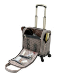 London Fog Brentwood IV 15" 4-Wheel Under the Seat Bag, Rose Charcoal