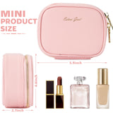 Mini Makeup Bag with Led Mirror, Small Travel Make up Bag 3 Light Modes Adjustable Brightness, for Women Organizer Cosmetic Bag, Portable Travel Train Toiletry Bag, for Pool Parties Work Touch-Ups