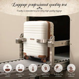 CASELLY Luggage Sets with spinner wheels, PC+ABS Hard Shell Travel Luggage,Lightweight Carry-on suitcases with TSA Lock,YKK Zippers (Beige, 5 piece sets(20/24/28/DB/TB))