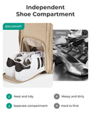 BAGSMART 35L Travel Backpack Women, 17.3 Inch Carry On Backpack Flight Approved, Personal Item Backpack Travel Bag, Water Resistant Casual Daypack, Desert