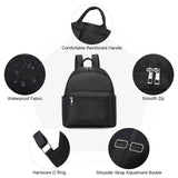 LOVEVOOK Mini Backpack for Women Purse Fashion Small Black Backpack Daypack for Dating Gift for Her Waterproof