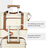 Joyway Carry On Luggage 20 Inch Expandable Suitcase with Spinner Wheel, 3 Piece Hard Shell Luggage Set with TSA Lock(White)