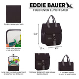 Eddie Bauer Insulated Lunch Bag | Cooler | Travel | Work | Outdoor | Reusable | Durable | Leakproof - Black